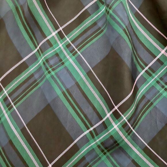 Talbots silk plaid ruffle neck shell. Size 0. - Picture 6 of 7